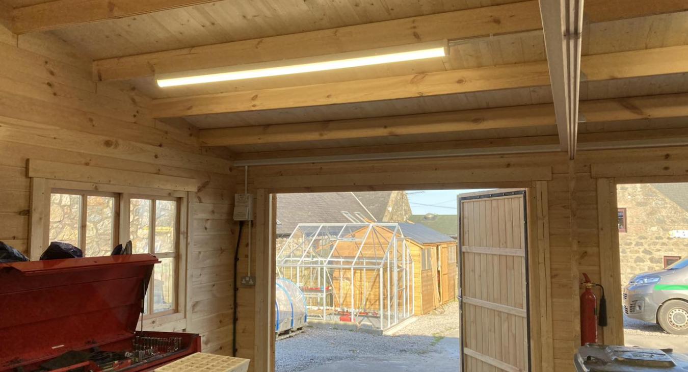 Log cabin electrical installation Hardie Electrical Ellon