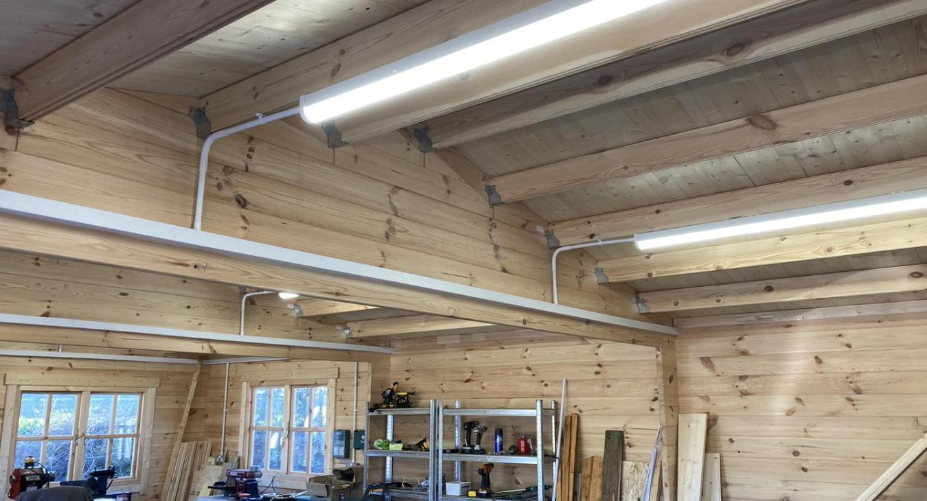 Log cabin electrical installation Hardie Electrical Ellon